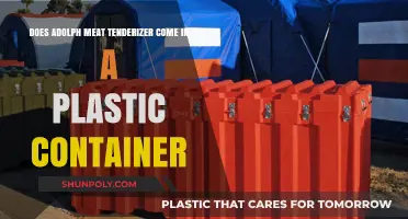 Adolph Meat Tenderizer: Plastic Containers Available?