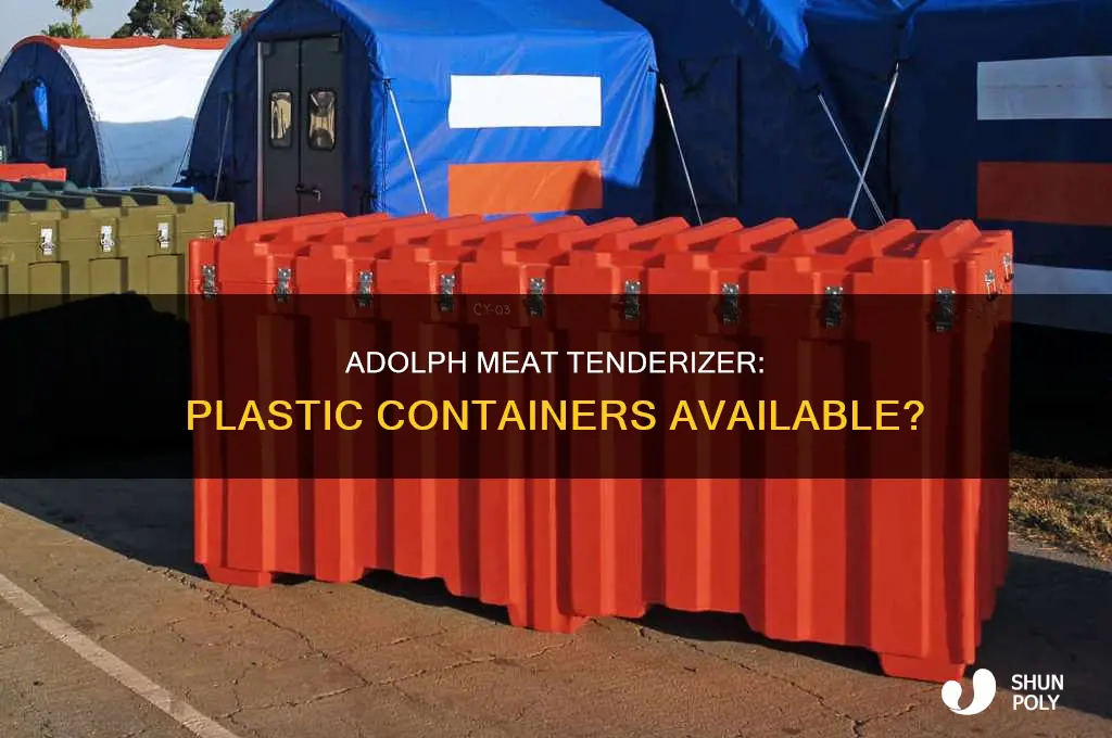 does adolph meat tenderizer come in a plastic container
