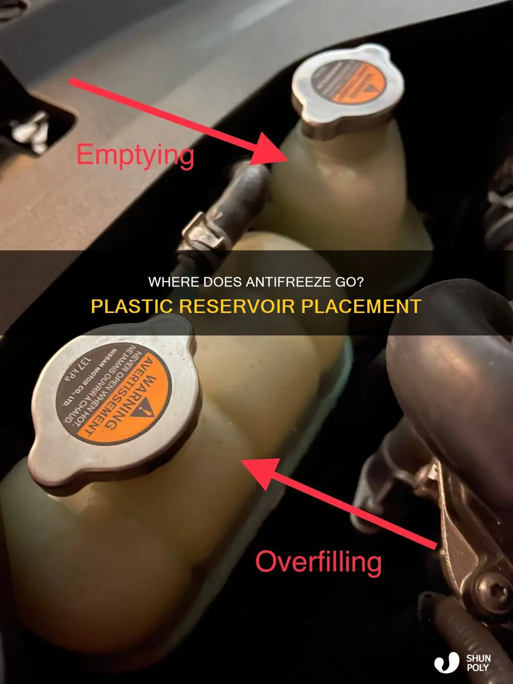 does antifreeze go in the plastic reservoir