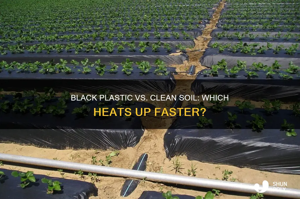 does black plastic heat soil more than clean