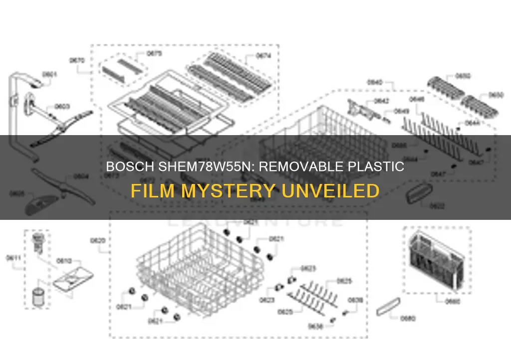 does bosch shem78w55n have a removable plastic film