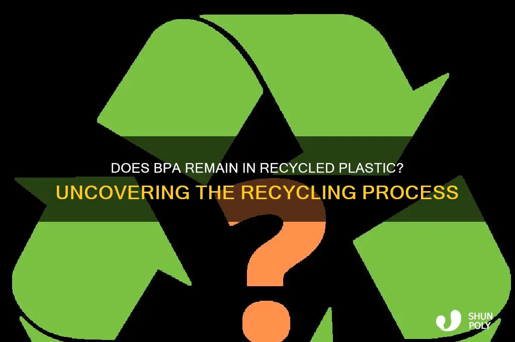 does bpa get removed in recycled plastic