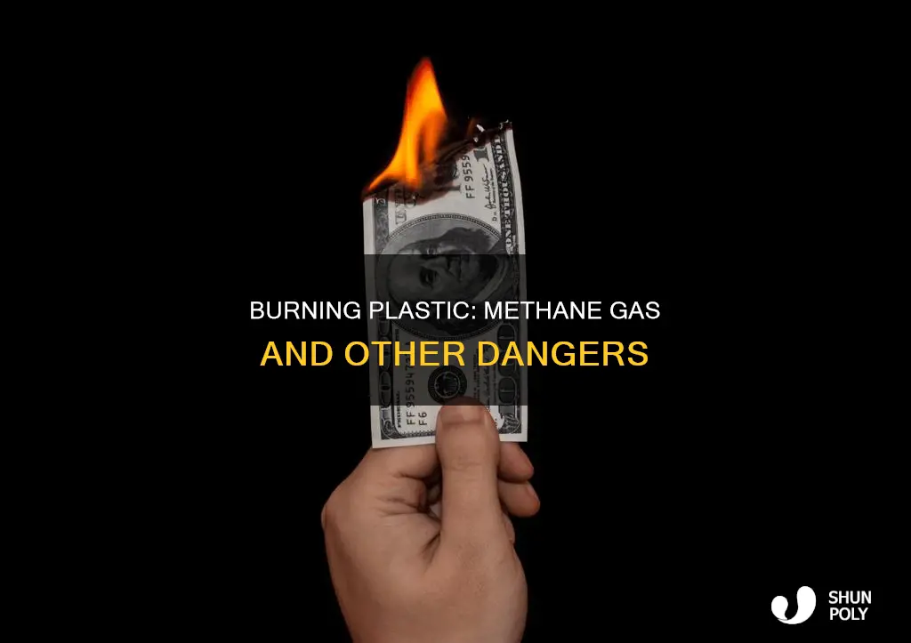 does burning plastic release methane gas