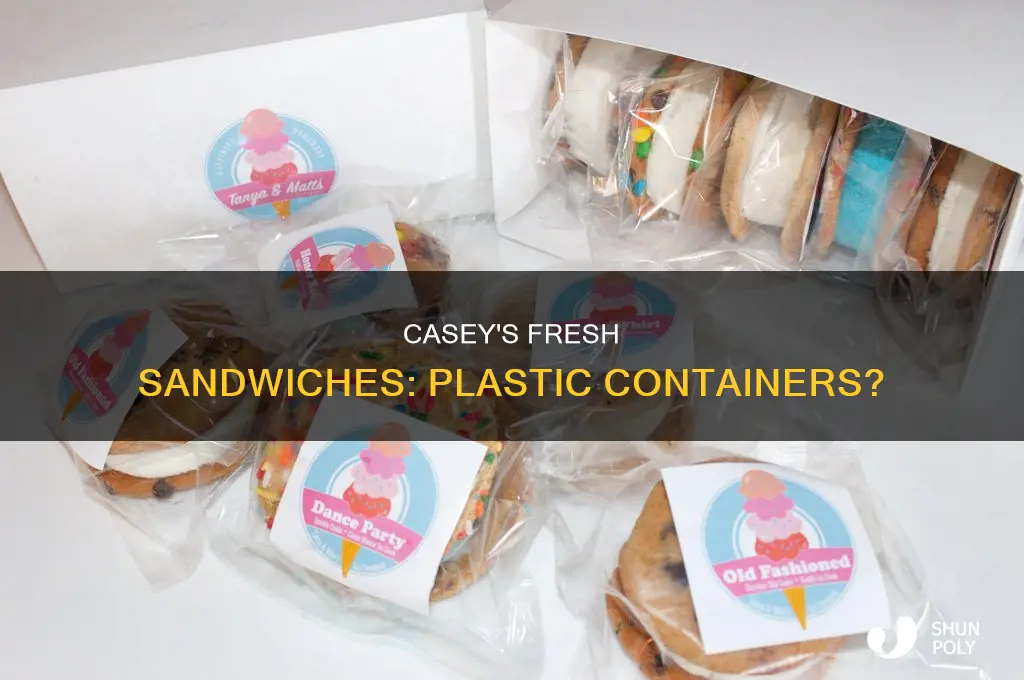 does caseys serve sandwiches in plastic containers