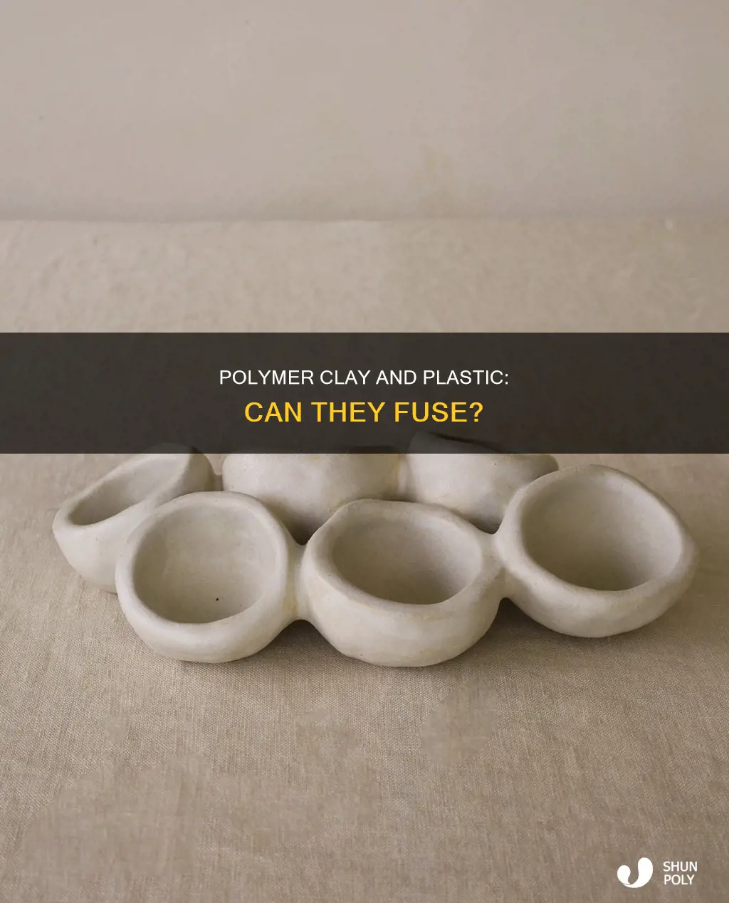 does cooked polymer clay fuse to plastic