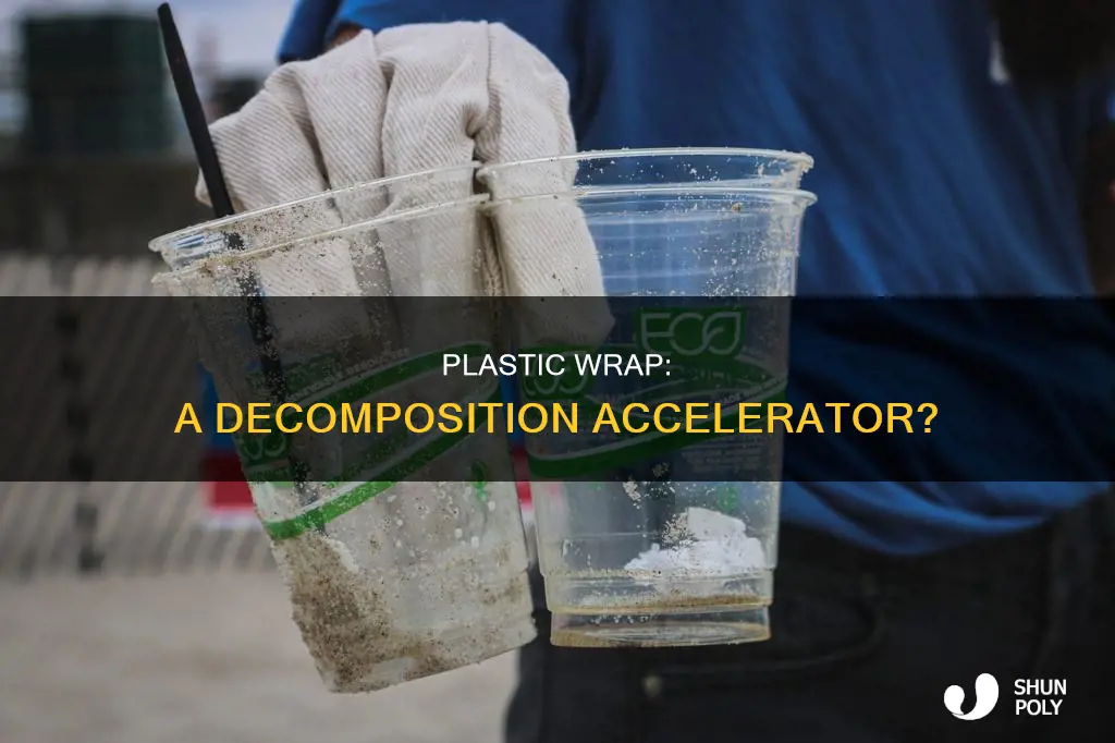 does covering body in plastic increase decomposition