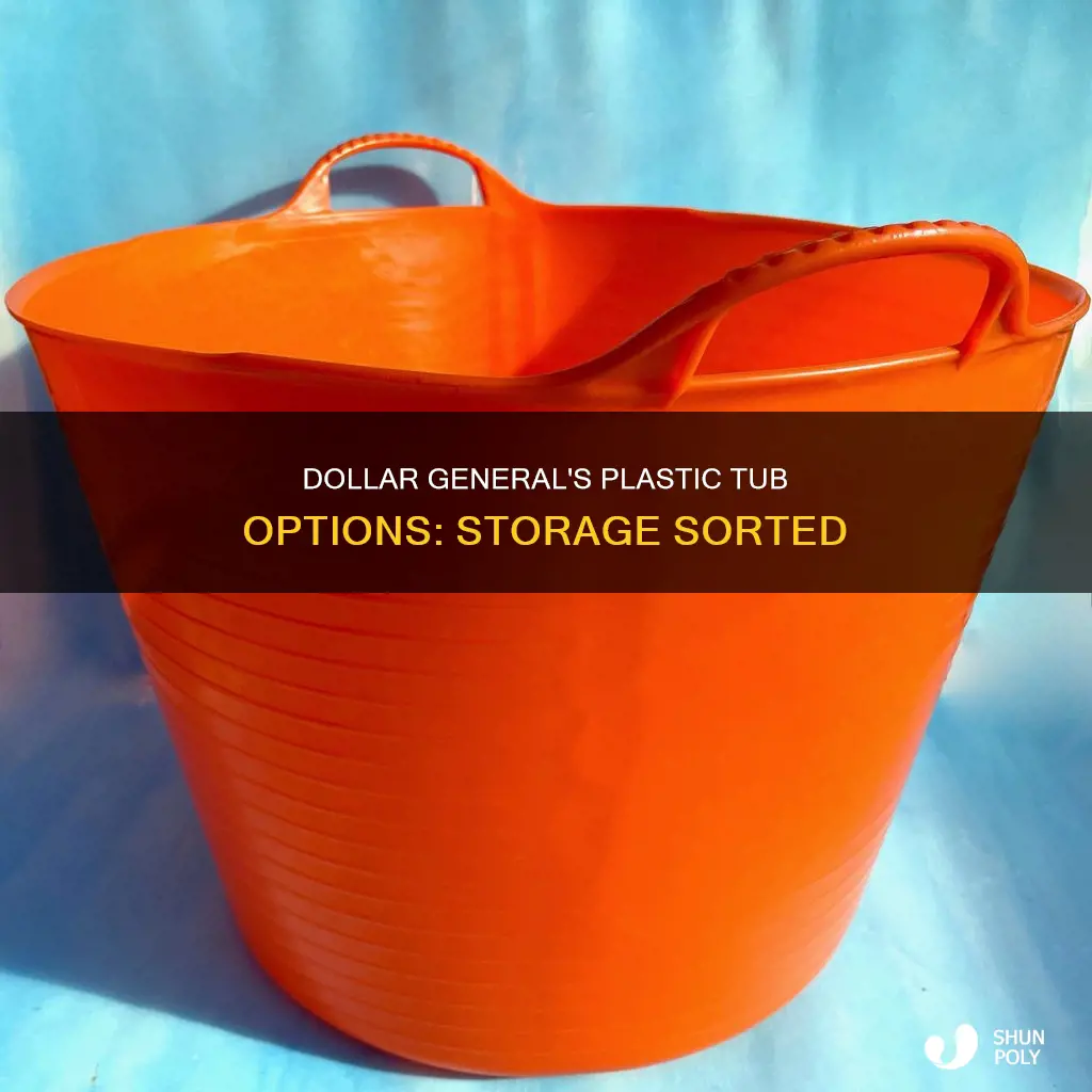 does dollar general sale plastic tubs