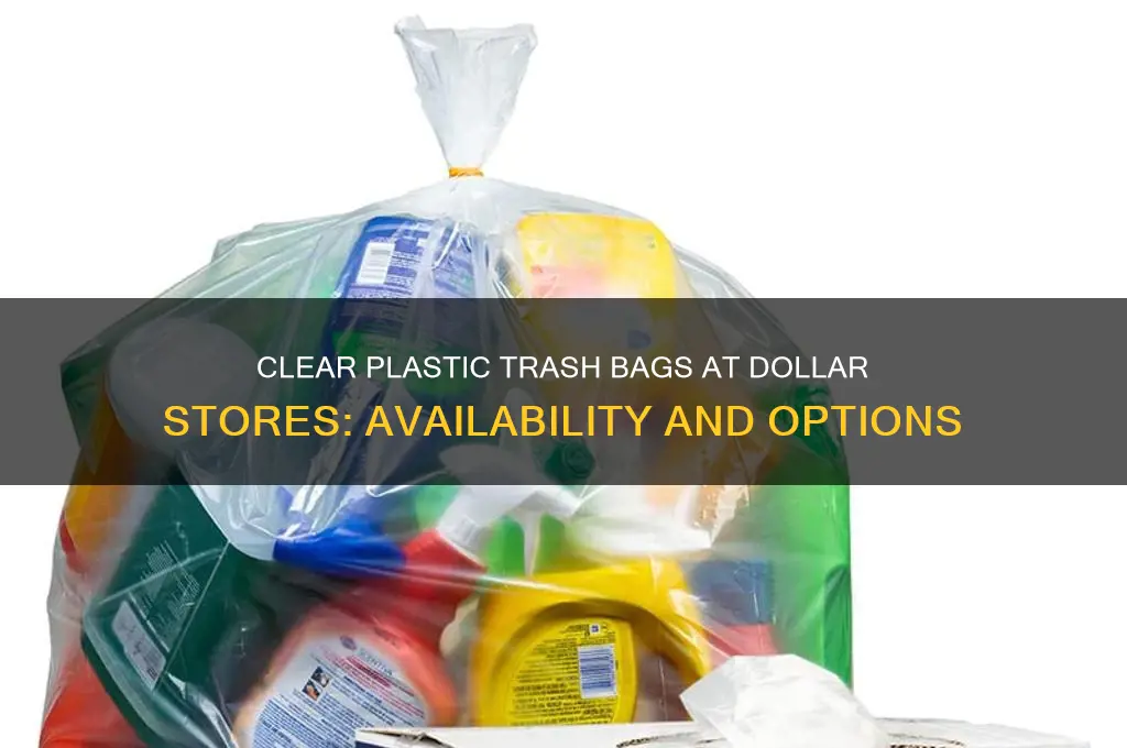 does dollar store have clear plastic trash bags