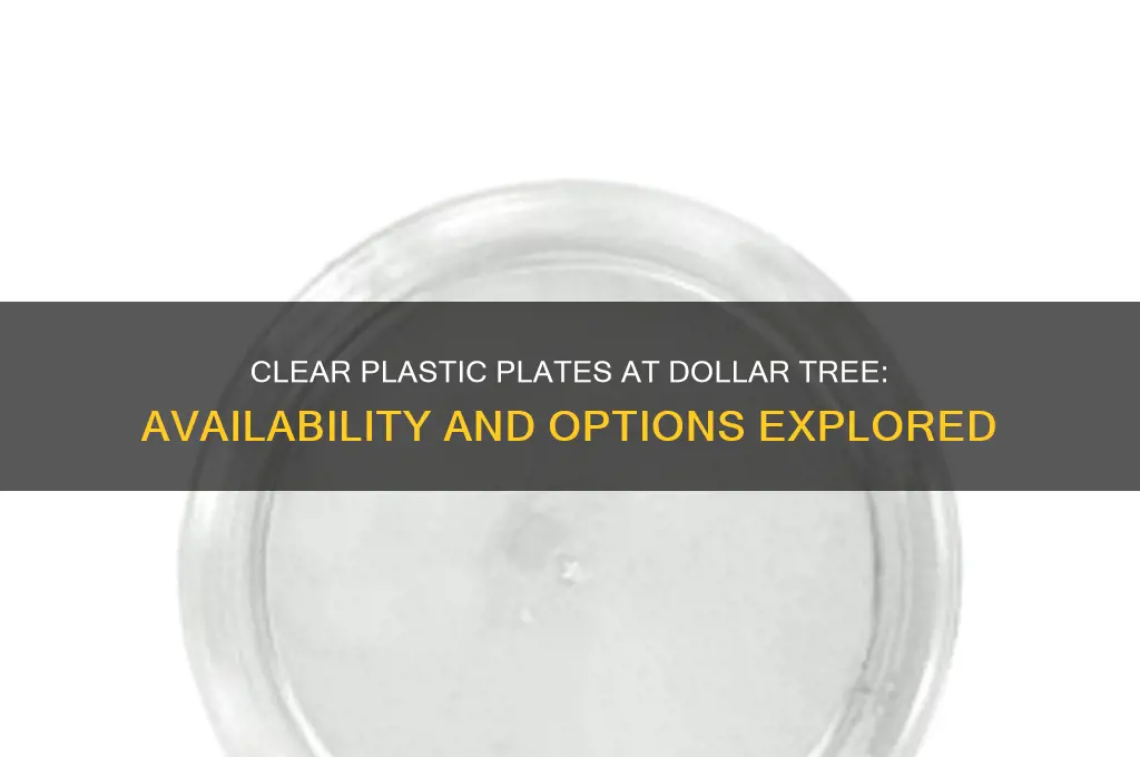 does dollar tree have clear plastic plates