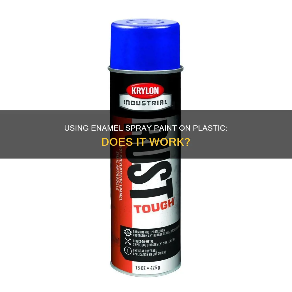 does enamel spray paint work on plastic