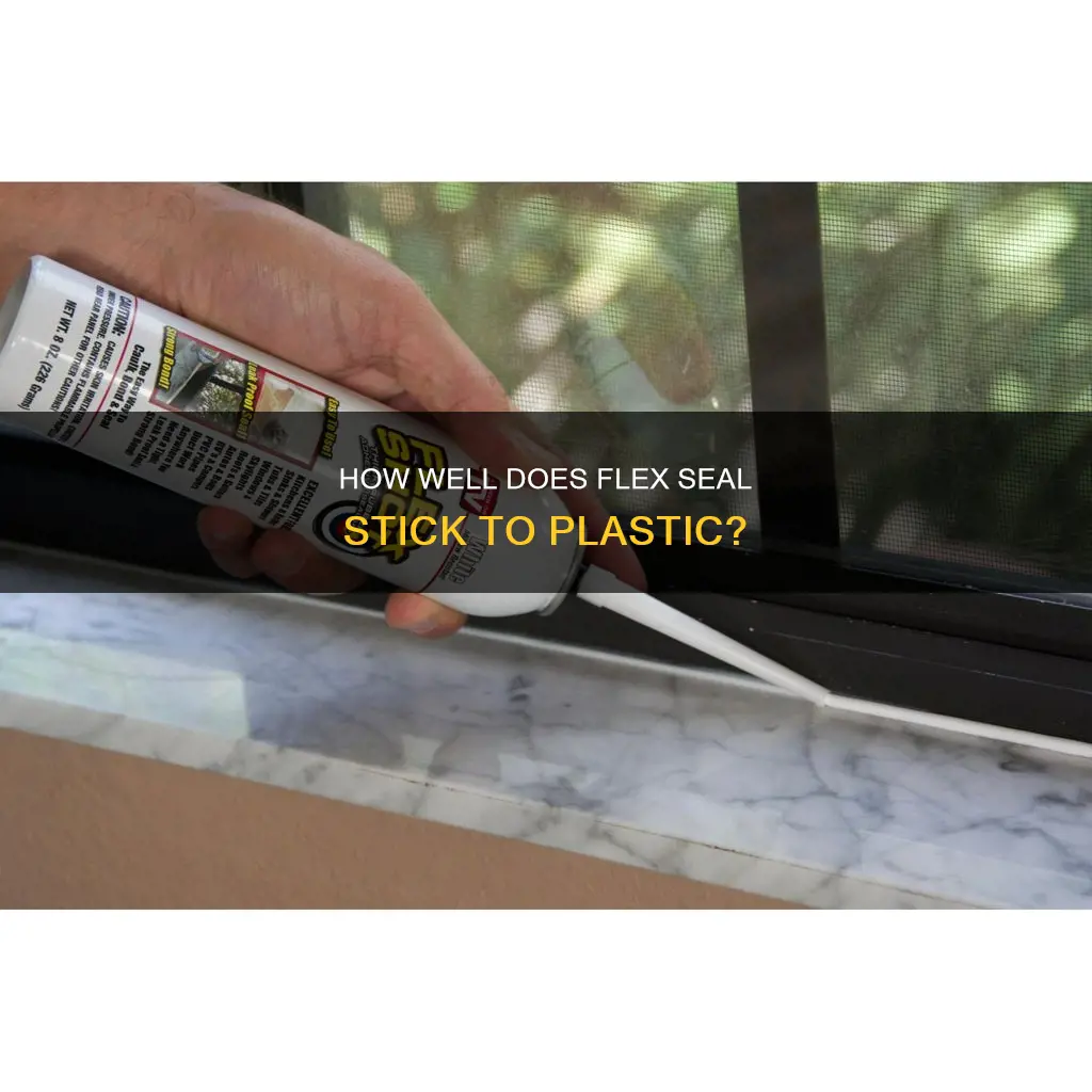does flex seal stick to plastic