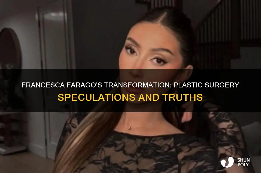 does francesca farago have plastic surgery