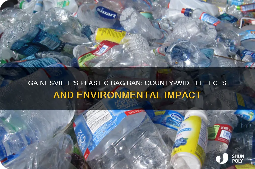 does gainesville plastic bag ban impact county