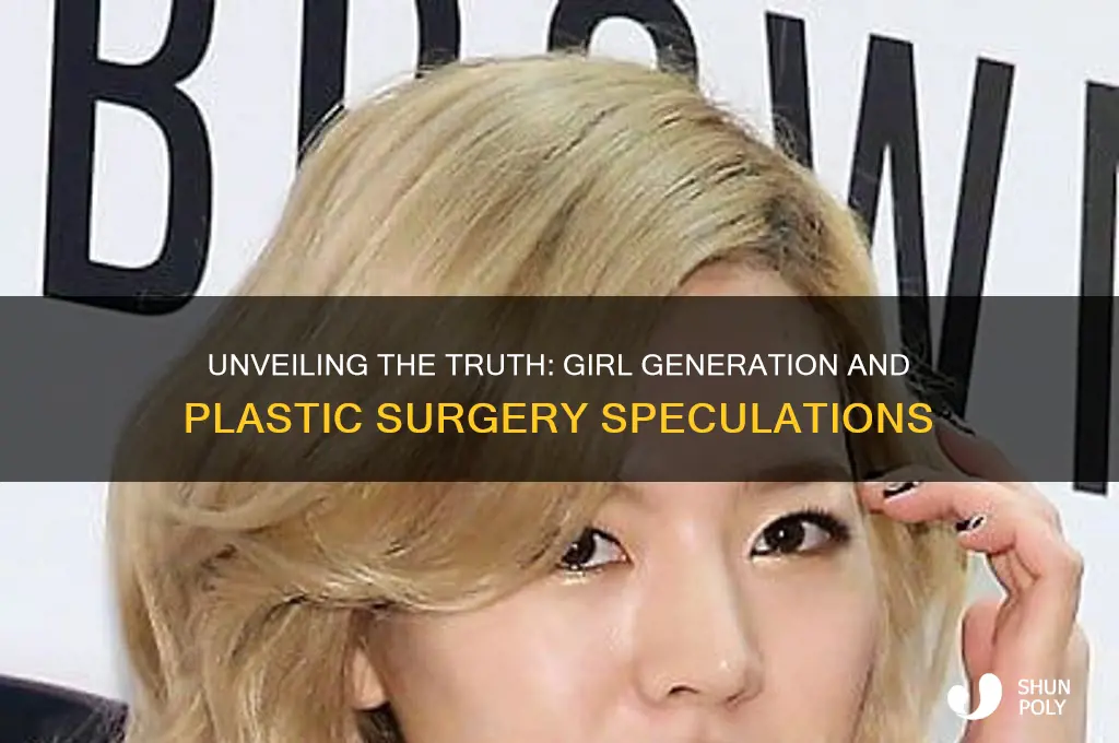 does girl generation do plastic surgery
