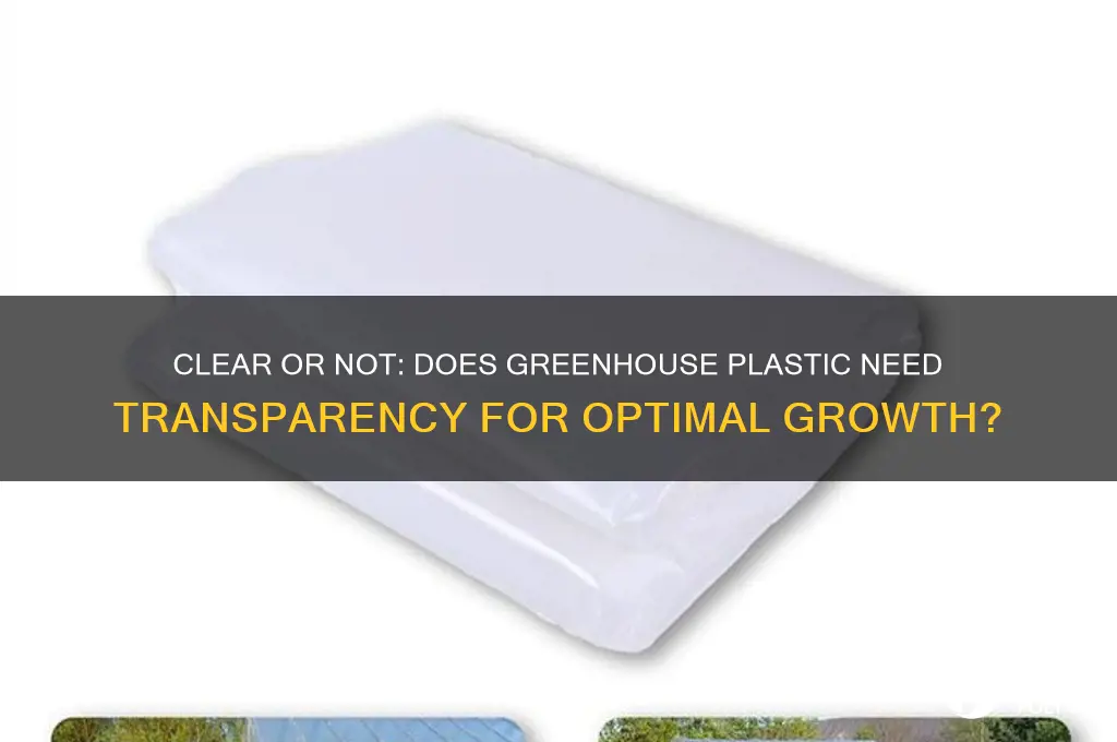 does green house plastic have to be clear