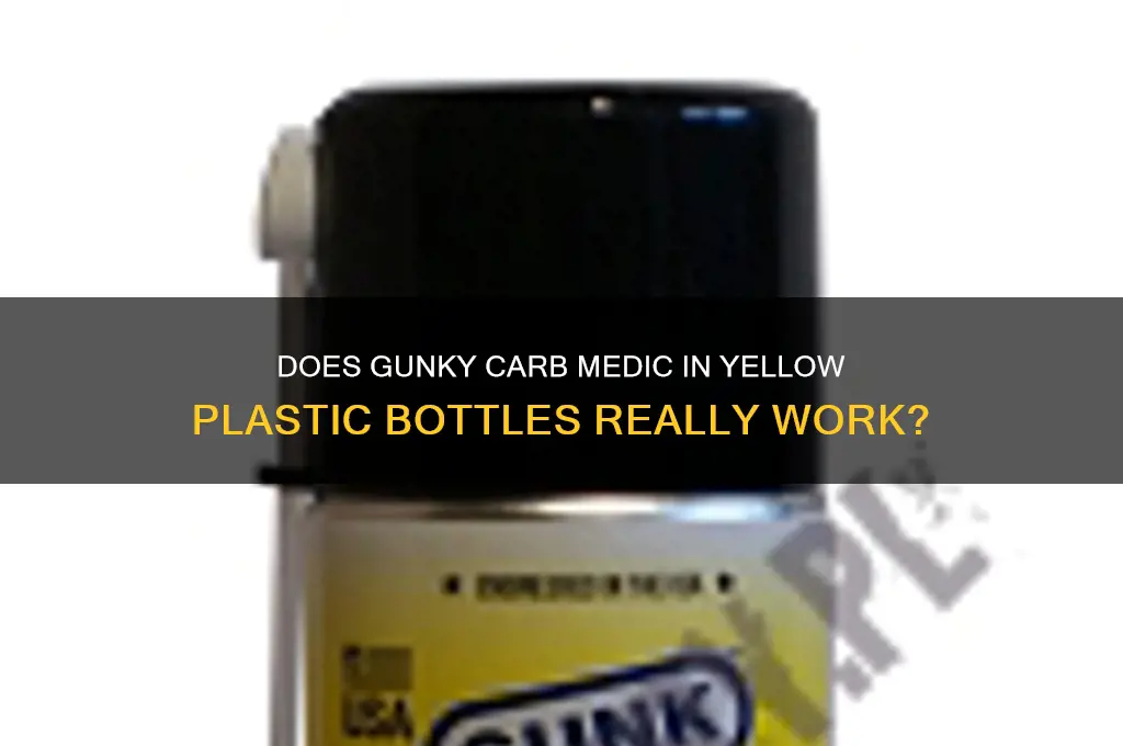 does gu nk carb medic yellow plastic bottle