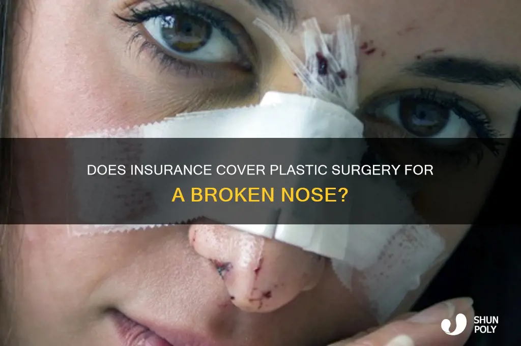 does insurance cover plastic surgery for a broken nose