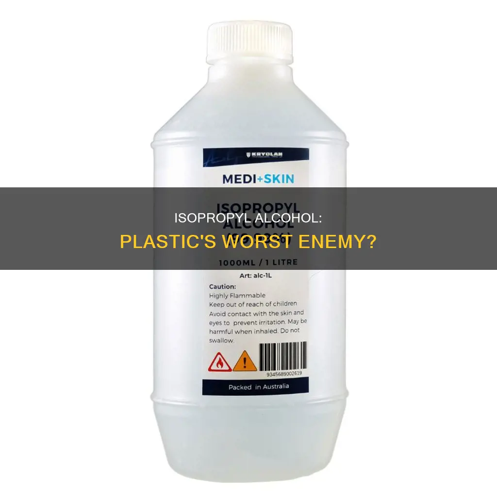 does isopropyl alcohol break down plastic