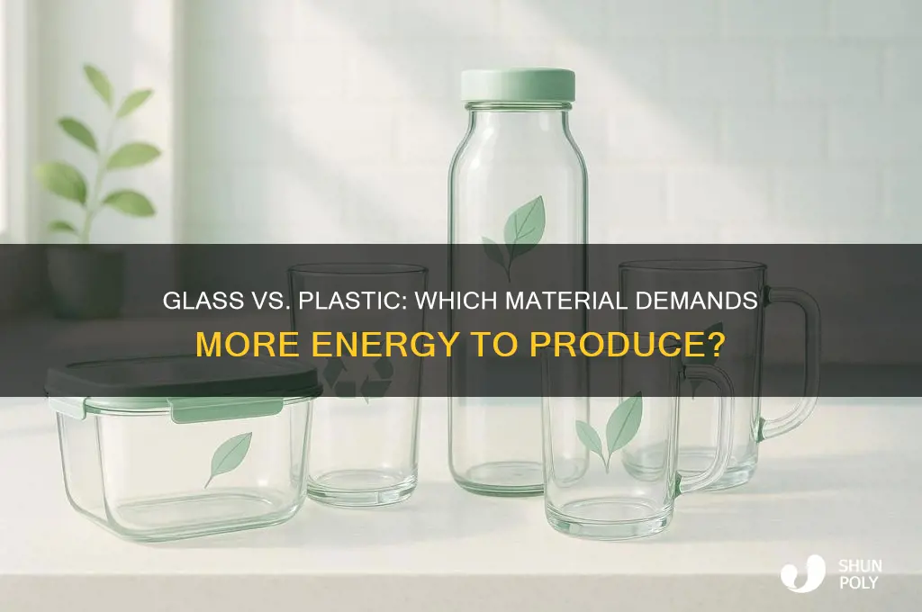 does it take more energy to make glass or plastic