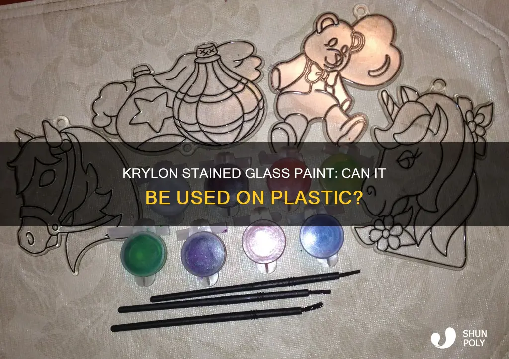 does krylon stained glass paint work on plastic