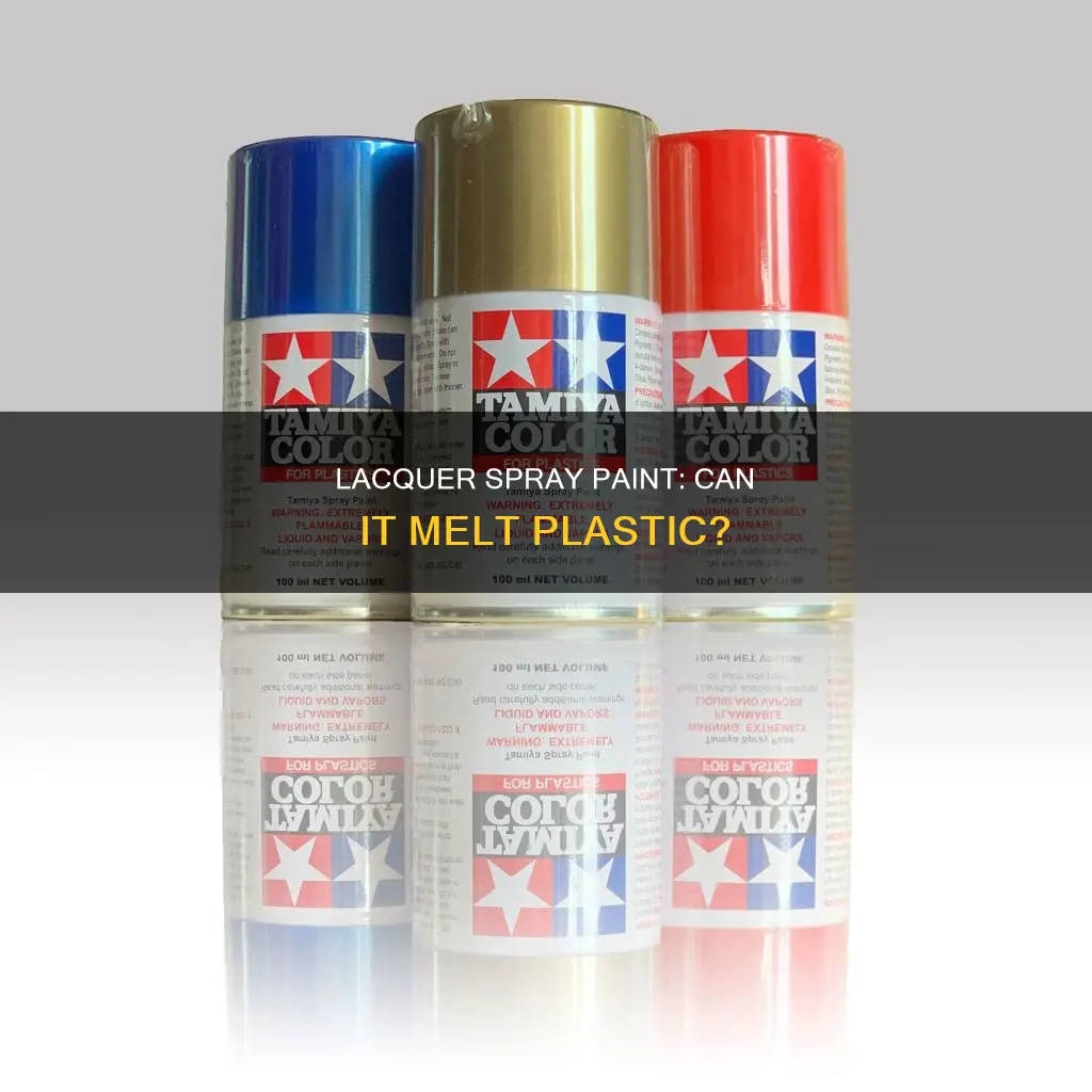does lacquer spray paint melt plastic