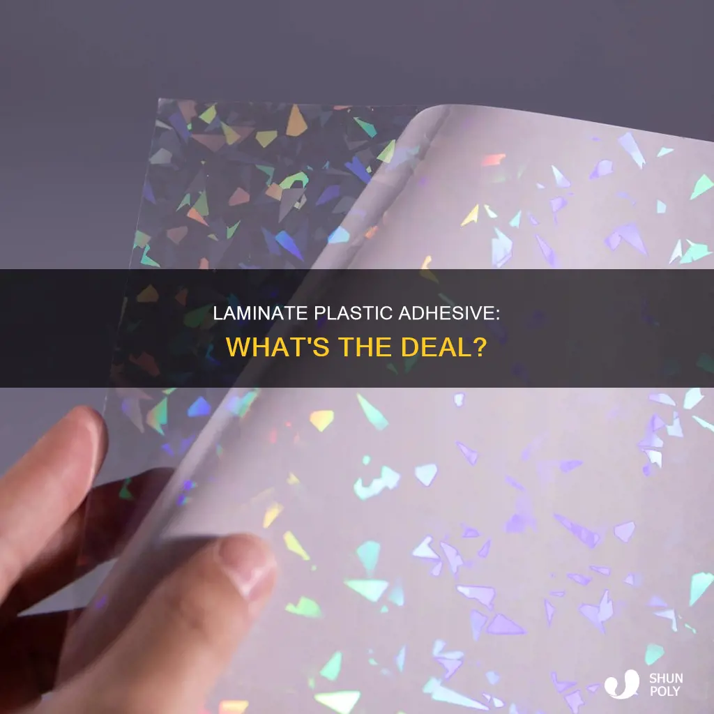 does laminate plastic have adhesive on it