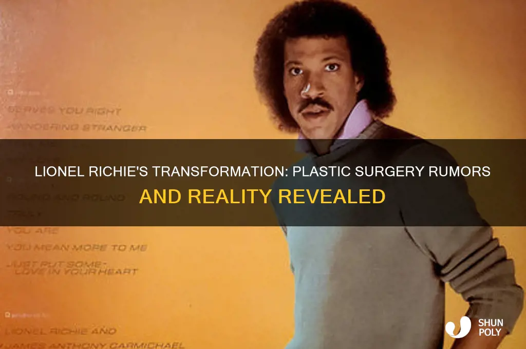 does lionel richie have plastic surgery