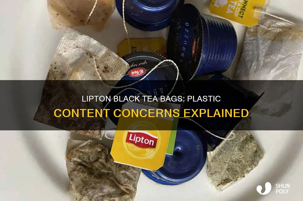 does lipton black tea bags contain plastic