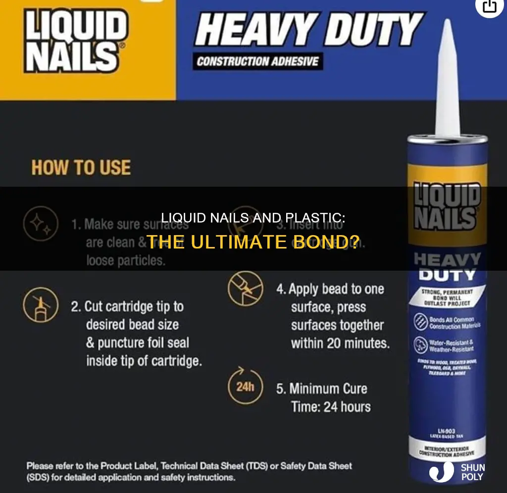 does liquid nails bond to plastic