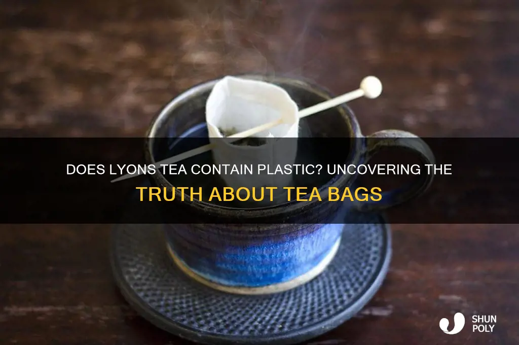 does lyons tea bags contain plastic