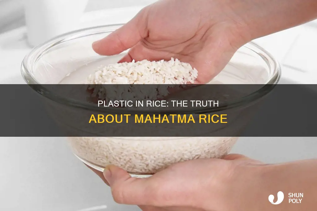 does mahatma rice have plastic in it
