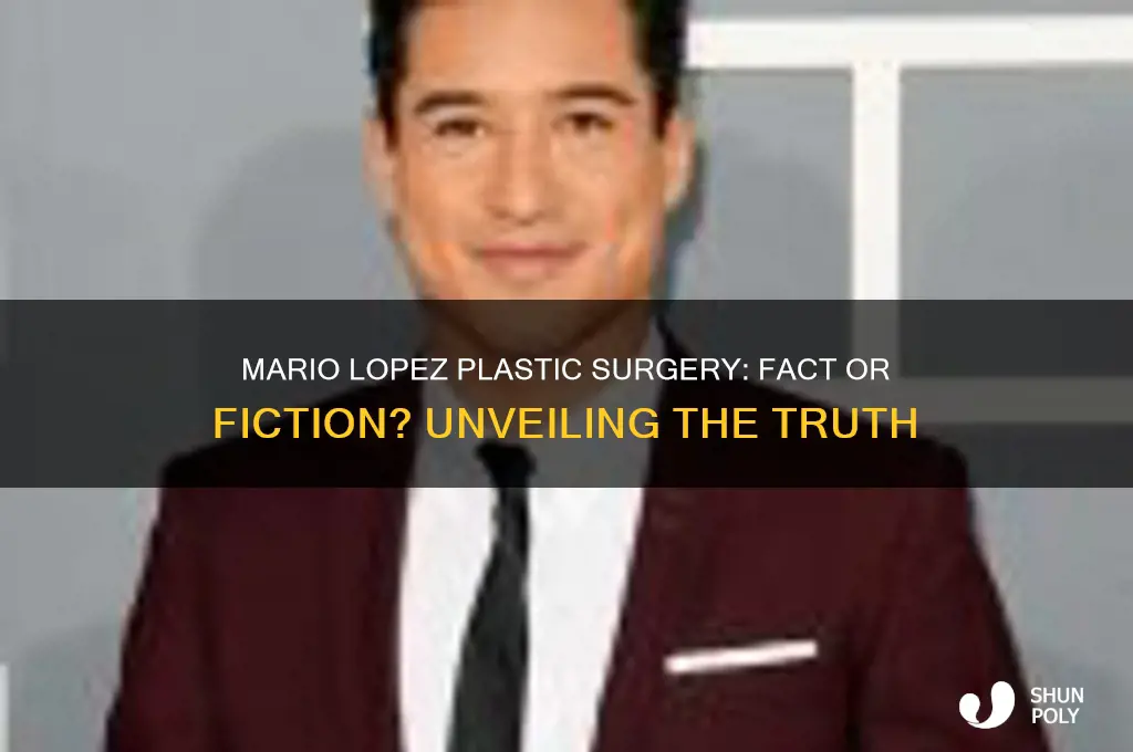 does mario lopez have plastic surgery