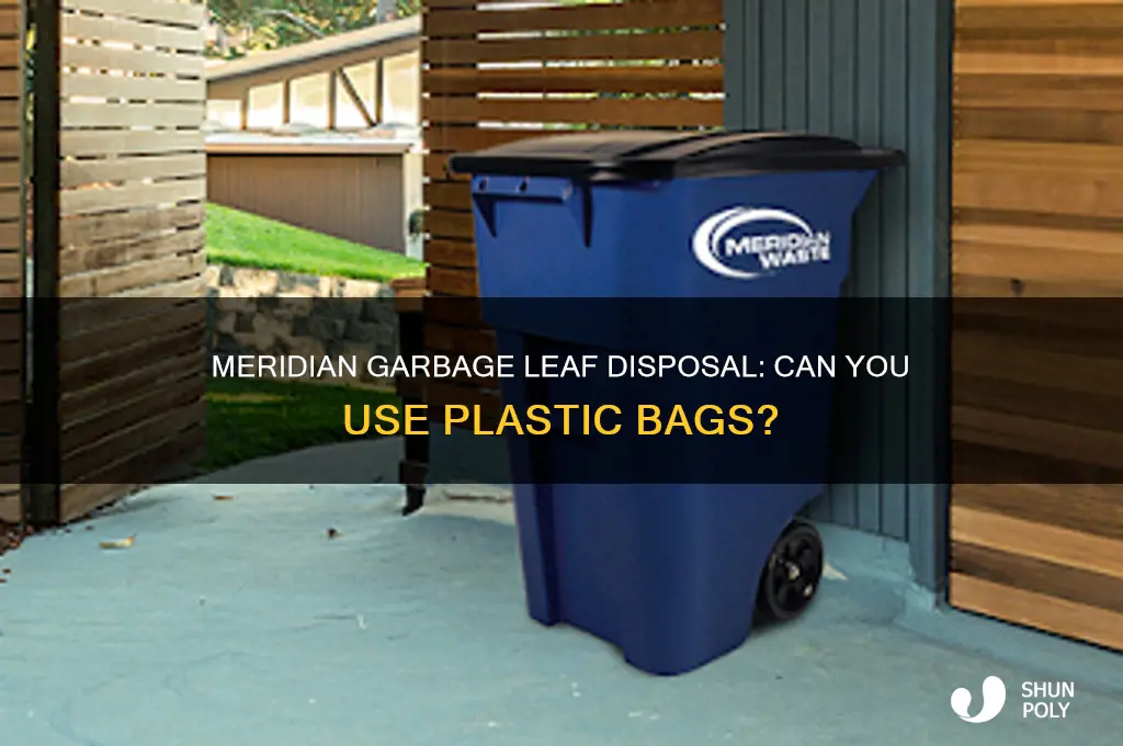 does meridian garbage take leaves in plastic bags