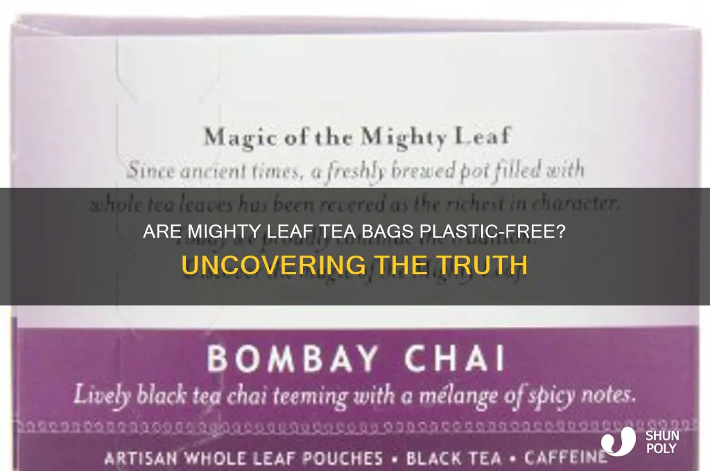does mighty leaf use plastic tea bags