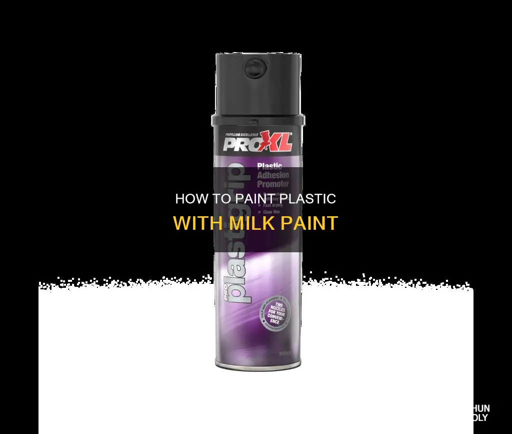 does milk paint stick to plastic
