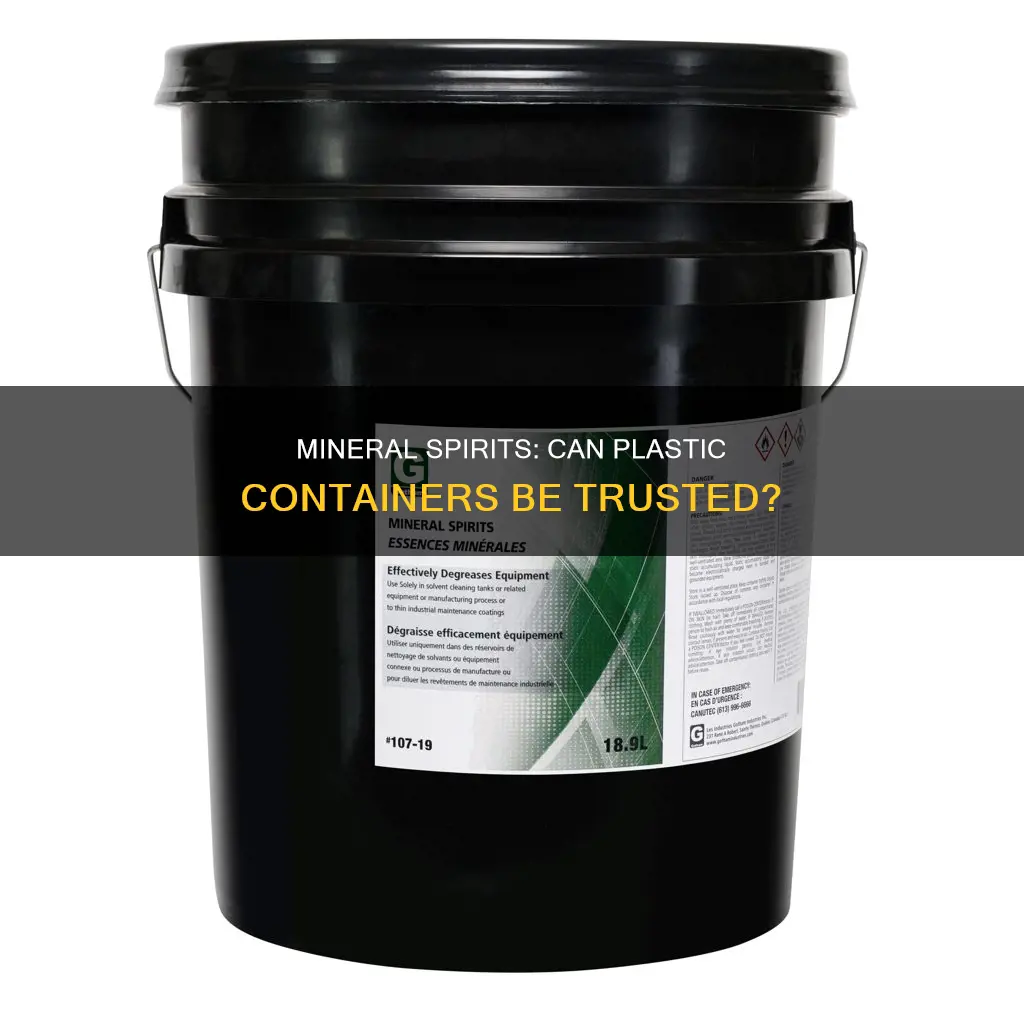 does mineral spirits seep through plastic