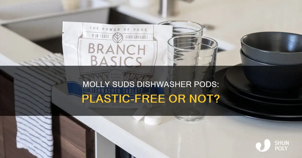 does molly suds dishwasher pods have plastic