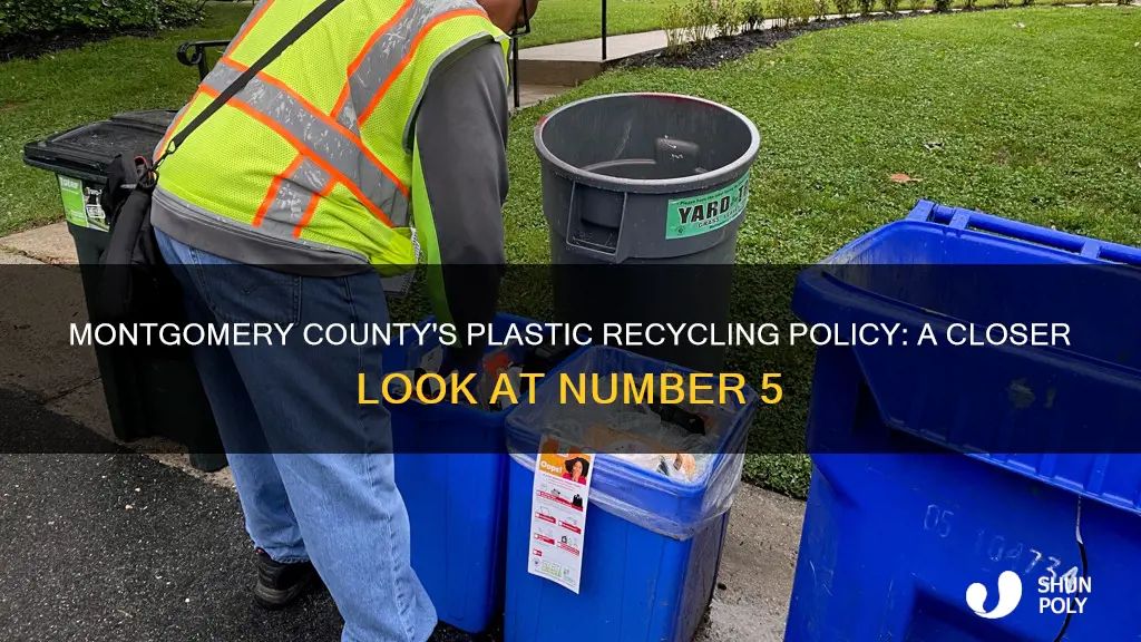 does montg9mery county take number 5 plastic recyclable