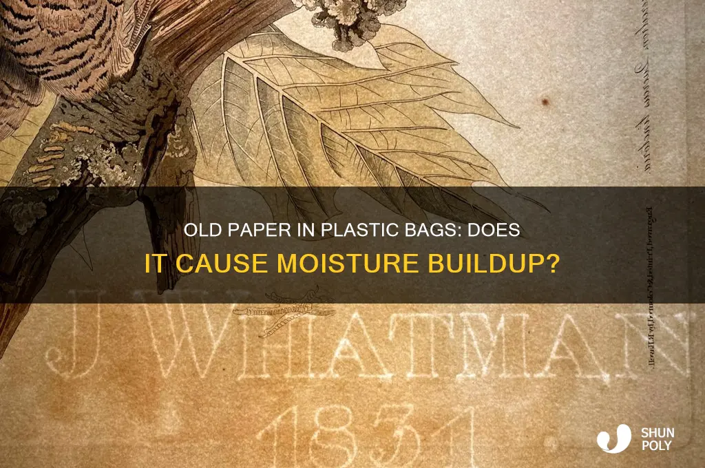 does old paper create moisture in a plastic bag