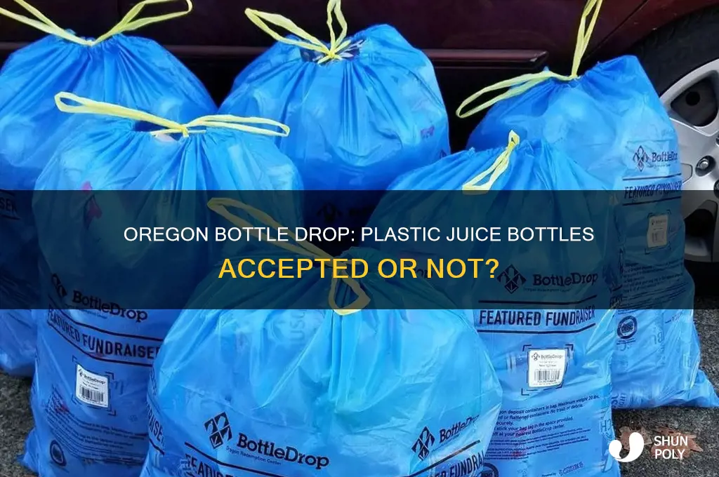 does oregon bottle drop accept plastic juice bottles