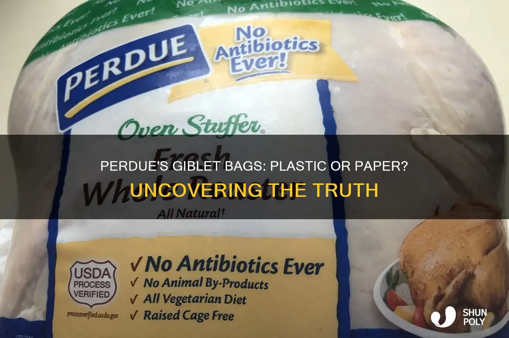 does perdue use plastic or paper giblet bags