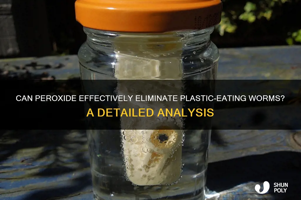 does peroxide kill plastic bag worms