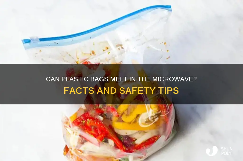 does plastic bags melt in microwave