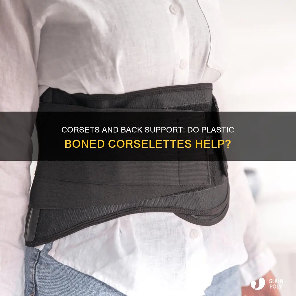 does plastic boned corselette support back