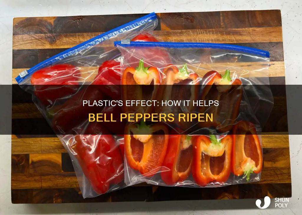 does plastic cause bell peppers to ripen