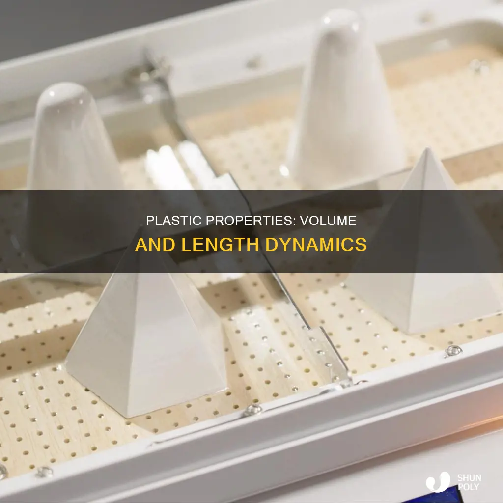 does plastic change volume when length changes