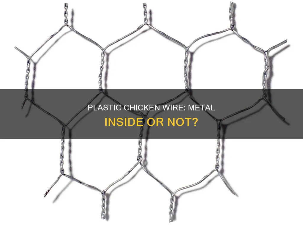 does plastic chicken wire have metal inside