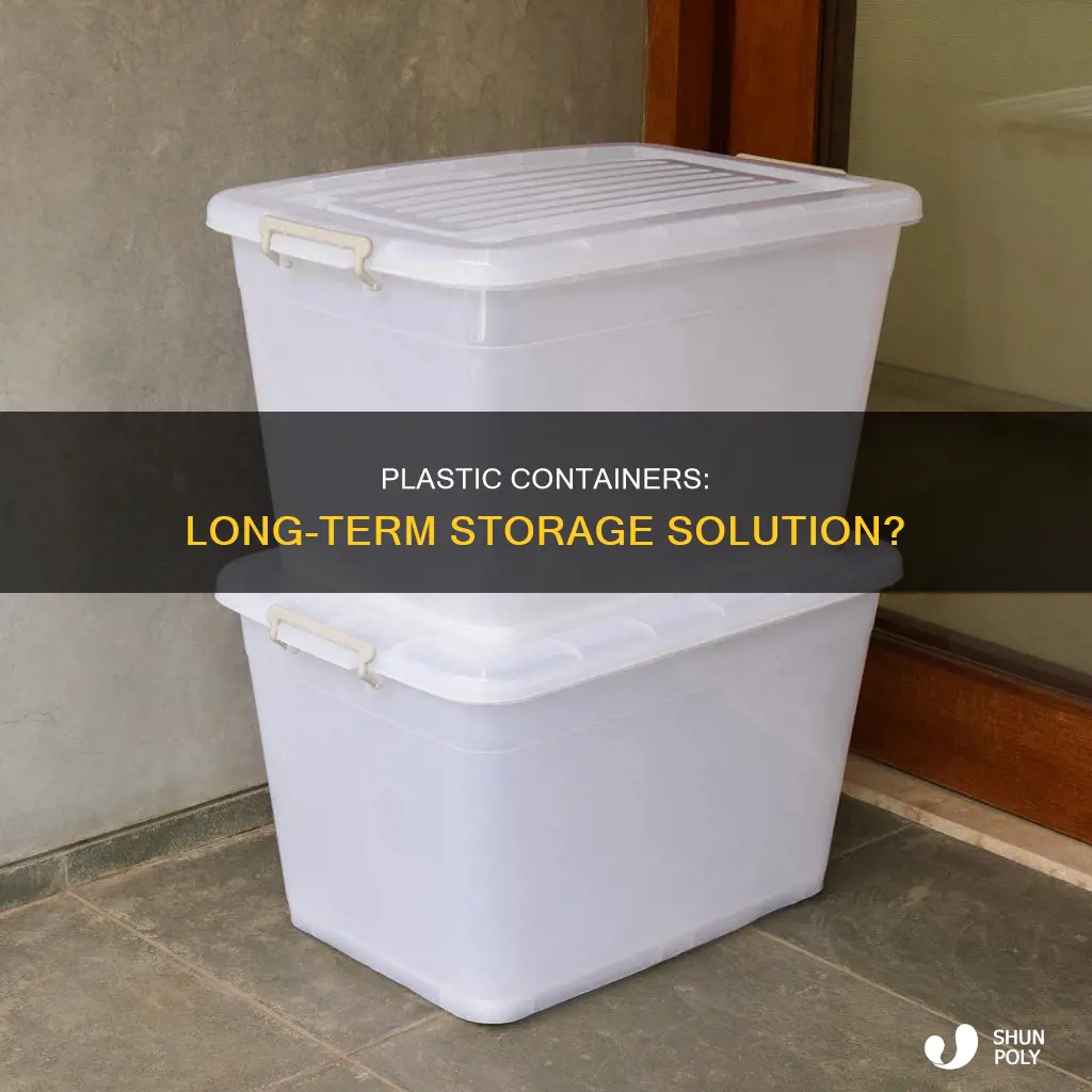 does plastic container store long term
