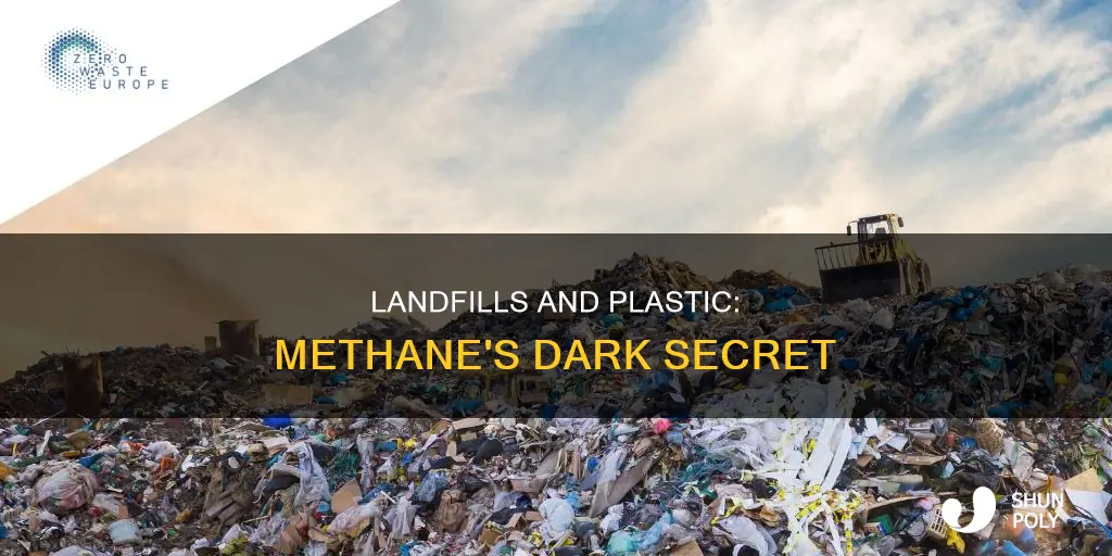 does plastic in landfills release methane