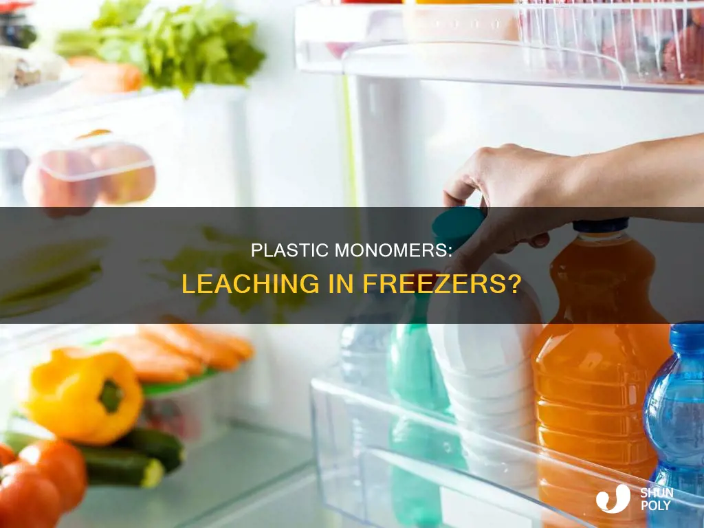 does plastic monomers releases in freezers